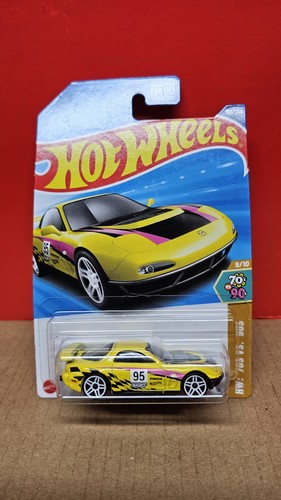 2025 Hot Wheels #163 95 Mazda RX-7 Drift YELLOW HW: 70'S VS. 90's 9/10 - Picture 1 of 3