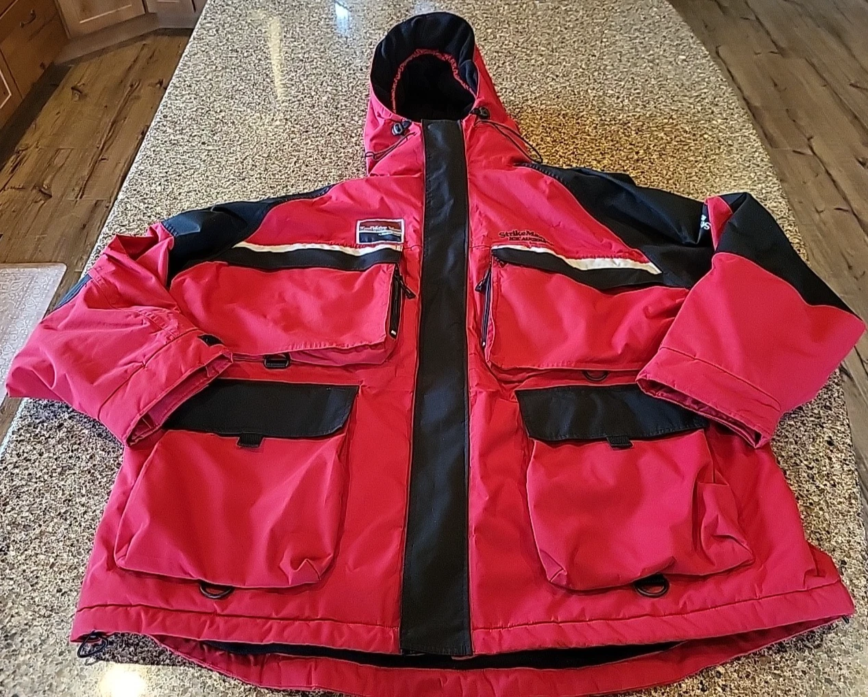 Strike Master Jacket & Bibs Hardwater Wear Ice Fishing 3XL Red Black
