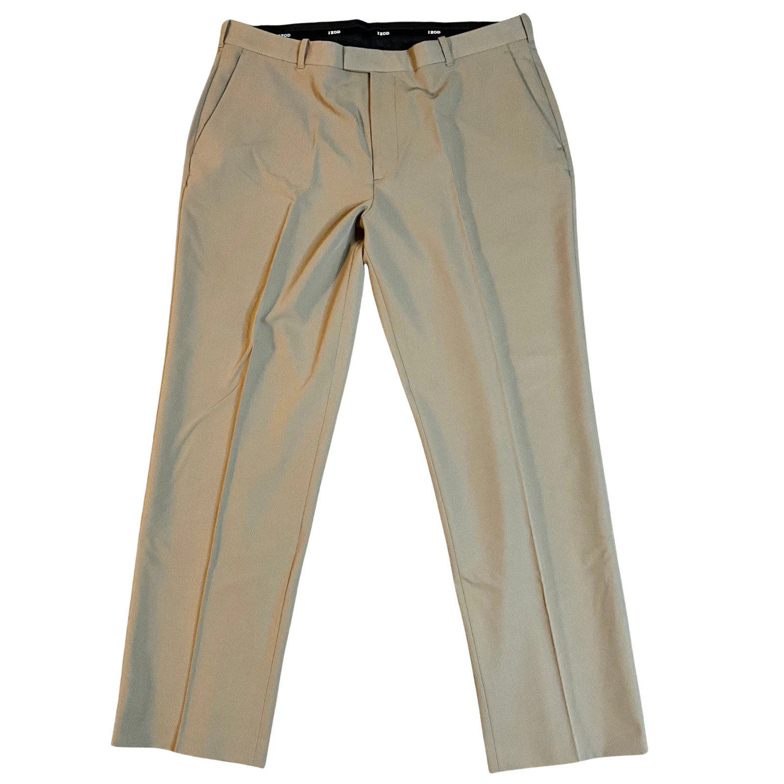 IZOD Golf Pants Mens Beige Khaki Chino Casual Classic Fit Multiple Sizes