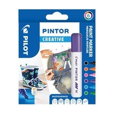 Pilot - Pintor, Wallet of 6 Creative Multi-Surface Water-Based Permanent Markers