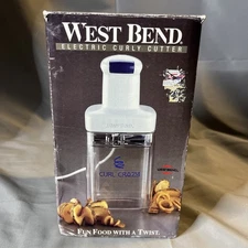 NEW*West Bend Electric Curly Spiral Cutter 41004 Curl Crazy VTG Fry Cutter 1991
