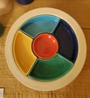1930’s  Fiestaware original RELISH TRAY 6 colors Fiesta Homer Laughlin Yum!