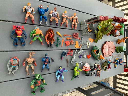 HE-MAN Vintage 1980’s TOY LOT Figures, Weapons, Vehicles & Parts Assorted AS IS