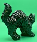Vintage Scary Ceramic Spooky Black Alley Cat Hobbyist Halloween Creepy Eyes L👀K — photo 8