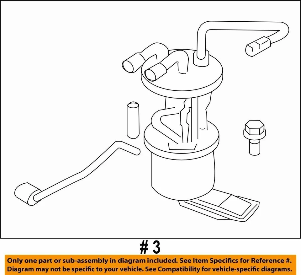 Fuel Pump Assembly Excluding Hybrid Fits 08 MAZDA TRIBUTE 1183838 - Image 4 of 4