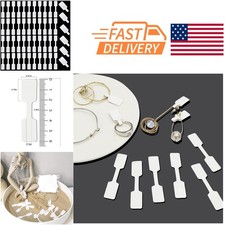 500 Adhesive Jewelry Tags White Blank Stickers for Necklaces Rings Earrings