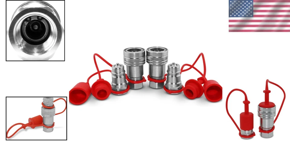 Durable Hydraulic Tractor Couplers, 1/2" Poppet Style - Image 2 of 4