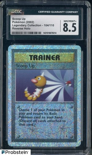 2002 Pokemon Legendary Collection #104 Scoop Up Reverse Holo Foil CGC 8.5 NM-MT+