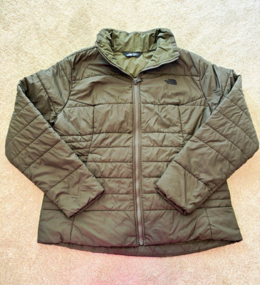 The North Face Harway Quilted Puffer Jacket Olive Gray Women s XL