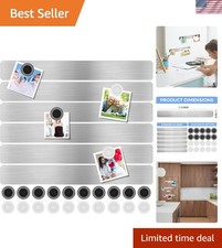 Elegant Combination Magnetic Board with 20 Memo Strips Perfect for Any Space