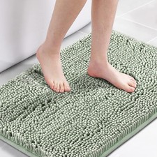 Non Slip Bath Mat Chenille Bathroom Rug Soft Absorbent Washable Plush Rug