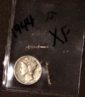 1944  SILVER MERCURY DIME - GRADES "EXTRRMRLY FINE"