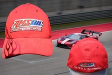 AMS OIL Racing Hat Red Flame Flex Fit Cap Motorsports Synthetic Oil AMSOIL