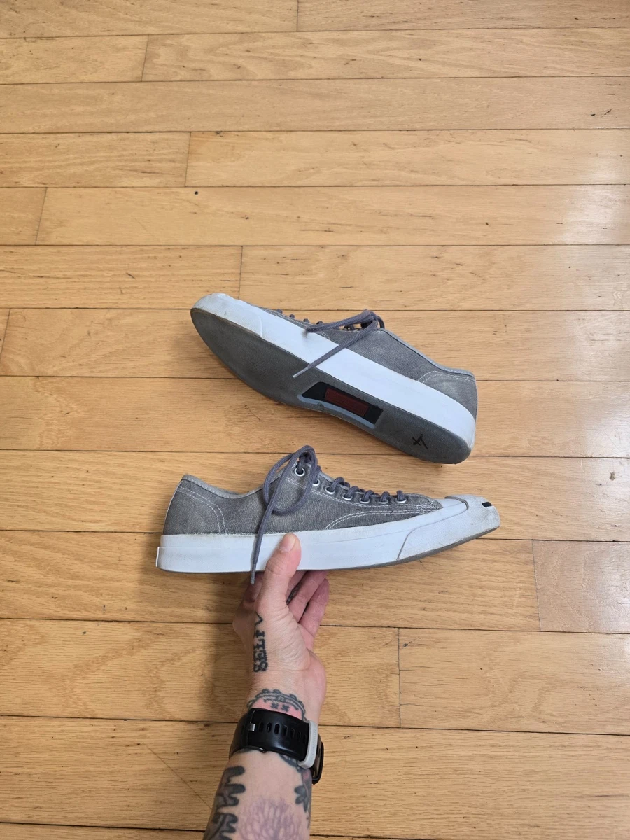 Converse | Jack Purcell Low Thunder Grey Canvas Kork Einlegesohle Sneaker | Herren 8