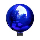 10 Inch Blue Gazing Globe Reflective Glass for Outdoor Garden Decor