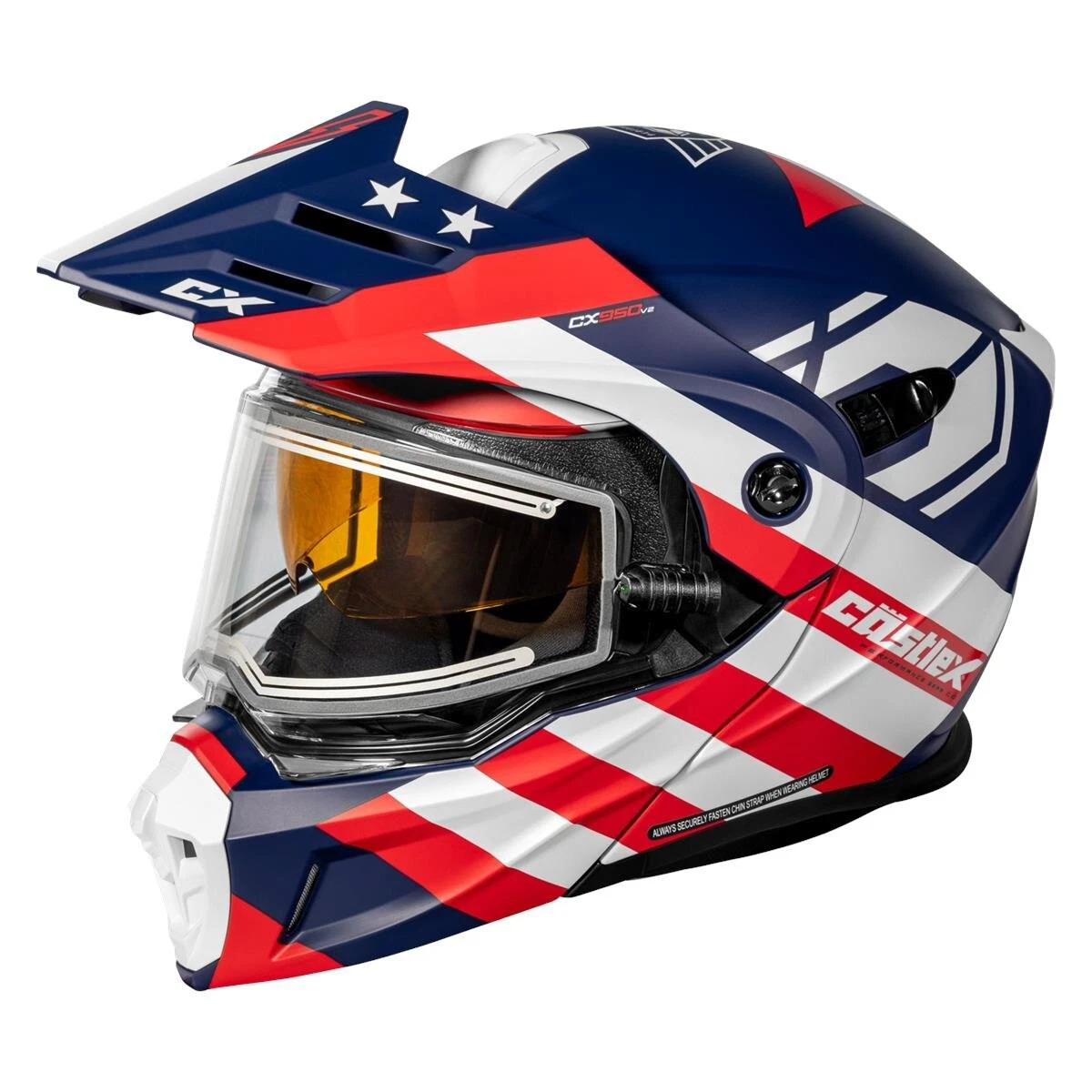 ４シーズン8人用　耐暴風雨構造　米国ハンター御用達　Cabela's Castle CX950 V2 General Modular Snow Helmet w/Electric Shield Red