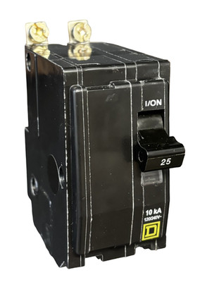 Square D QOB225 Circuit Breaker 25A 120/240V 2 Pole 10kA Bolt On QO