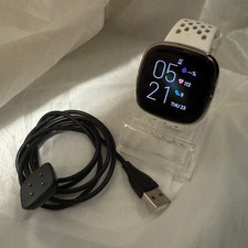 Fitbit Sense 1 Smartwatch with Charger Gold  White, Good Condition FB512