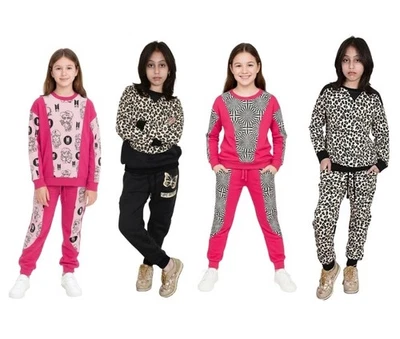 BAHOB Mädchen Trainingsanzug 2-teilig Sweatshirt und Jogginghose Set Trainingsanzug Set für Kinder