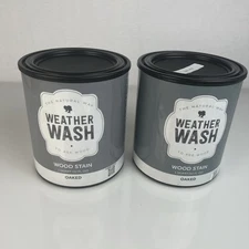 NEW The Natural Way Weather Wash To Age Wood Stain Rusted Finish (2) 1 Quart can