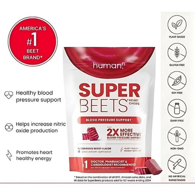 #ad #ad Human N Super Beets 60 count Pomegranate Chews for Heart Health $65.64