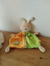 Schmusetuch Kuscheltuch Schnuffeltuch babydream Rossmann Hase orange/grün