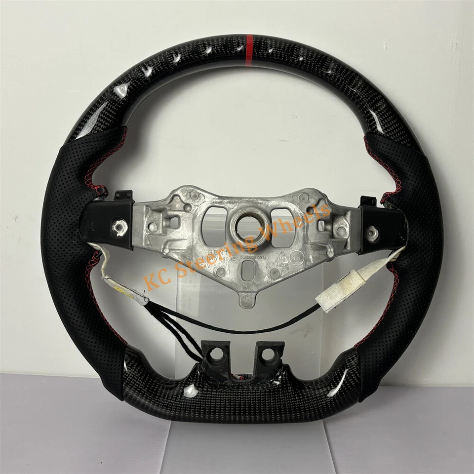 Cuero de fibra de carbono con volante térmico Dodge Challenger Charger 2011-2014 Foto 4 de 4