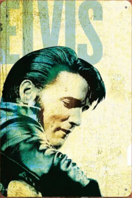 Alu Blechschild, 20x30cm, The King, Elvis Aaron Presley, Versandkostenfrei
