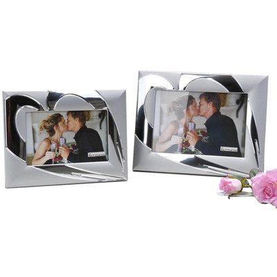 Formano Bilderrahmen Fotorahmen Aluminium Herz silber 10x15 oder 13x18 NEU