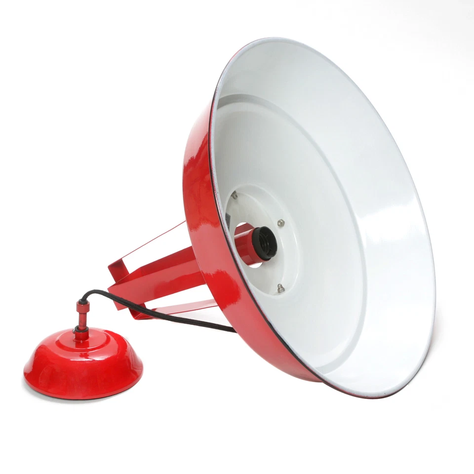 Lámpara Colgante de Techo Rojo Bomberos Metal Industrial Estilo E27 - Imagen 4 de 4