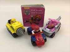 Paw Patrol Vehicles with Board Book Pup Down & Around Lot Spin Master 4pcs