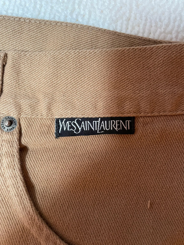 Pantaloni slim Yves Saint Laurent uomo 33 cammello Nuovo con cartellino