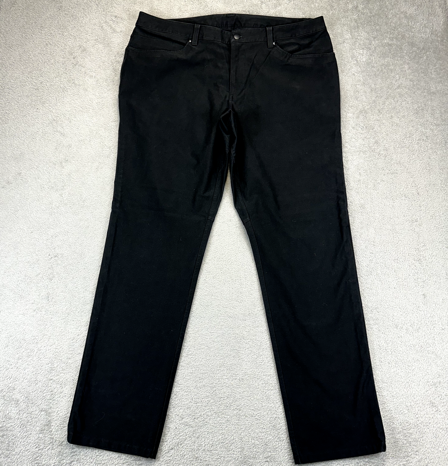 LULULEMON ABC Slim Fit Utilitech Pants Black Jeans Mens 38x32 Straight