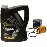 MotoröL Set 5W40 5 Liter + ÖLfilter SH 4043 P FüR Cadillac BLS Opel Vectra C 1.9