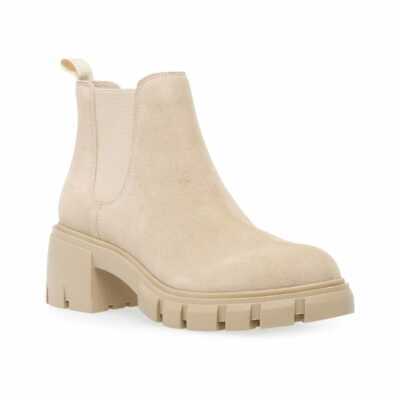 Women's Steve Madden Howler Lug-Sole Chelsea Booties Sand Suede | eBay