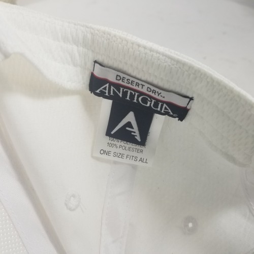 Antigua Golf Cap Hat Logo Adjustable Strapback Baseball White Red Desert Dry - Picture 8 of 8