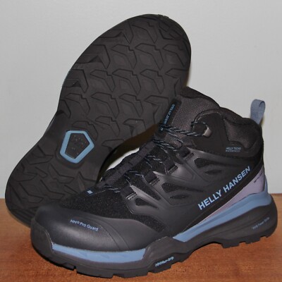 Helly Hansen Traverse HellyTech Waterproof Hiking Boots Womens 9.5 Black Blue