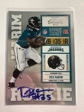 K100,485 - 2010 Playoff Contenders #125 Deji Karim Auto RC