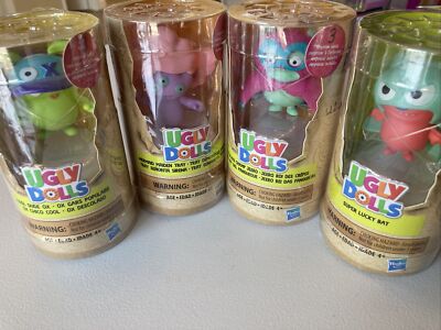 Lot Of 4 NIP Ugly Dolls Uglydolls New With 3 Surprises Jeero Bat Mermaid Ox