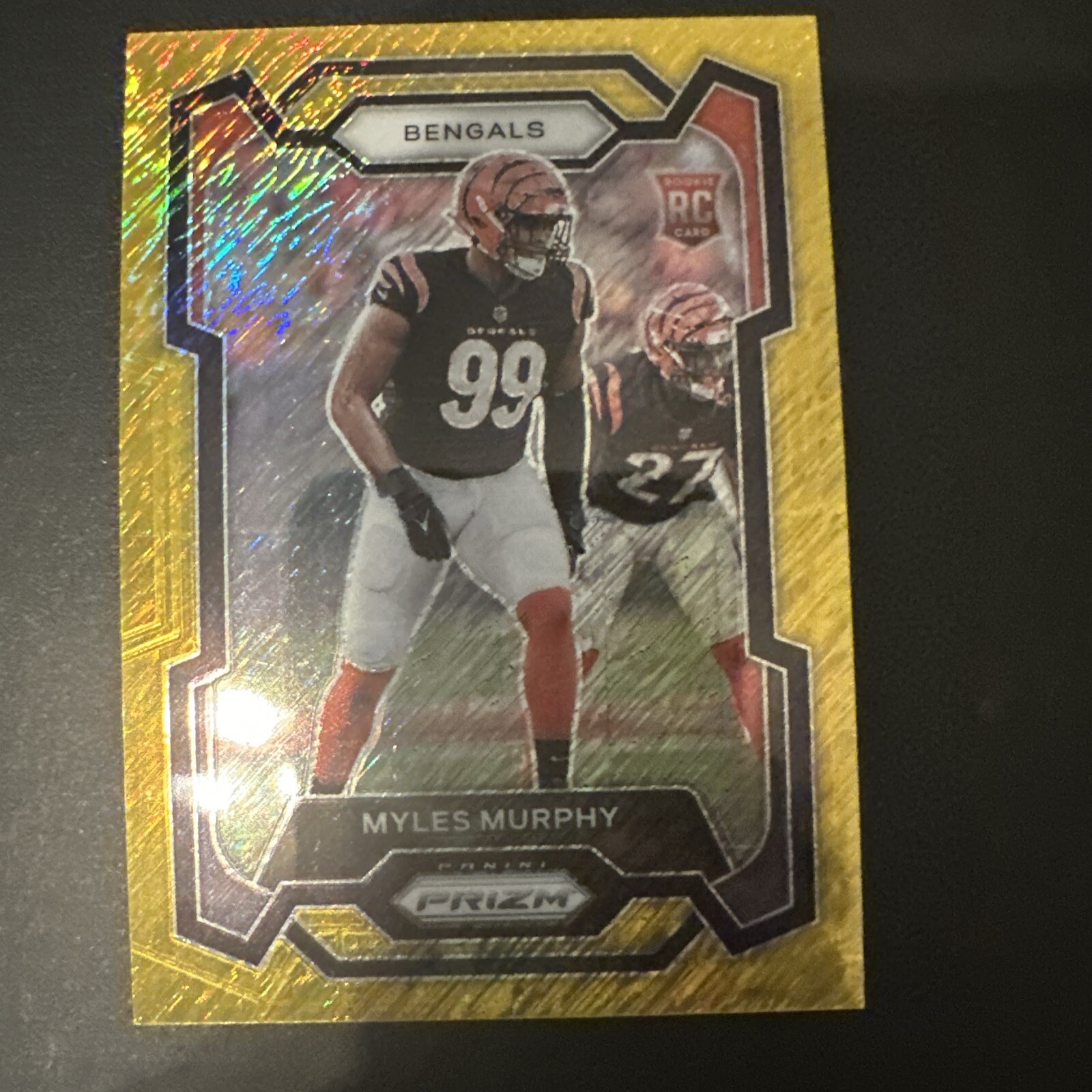 2023 Panini Prizm, Myles Murphy, #320, Gold Shimmer, RC, 04/10