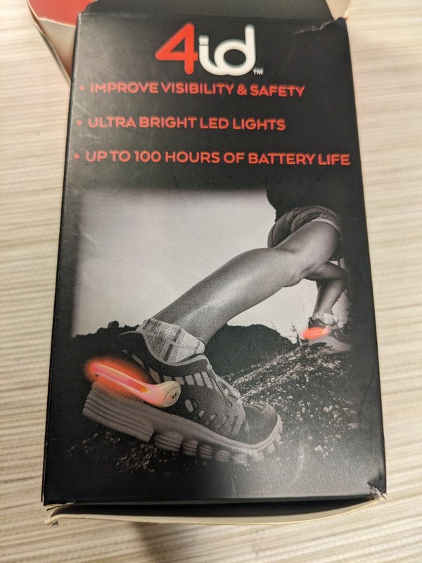 Power Spurz 4id Shoe Safety Run out side ultra bright LED glow Lights Up Heels 