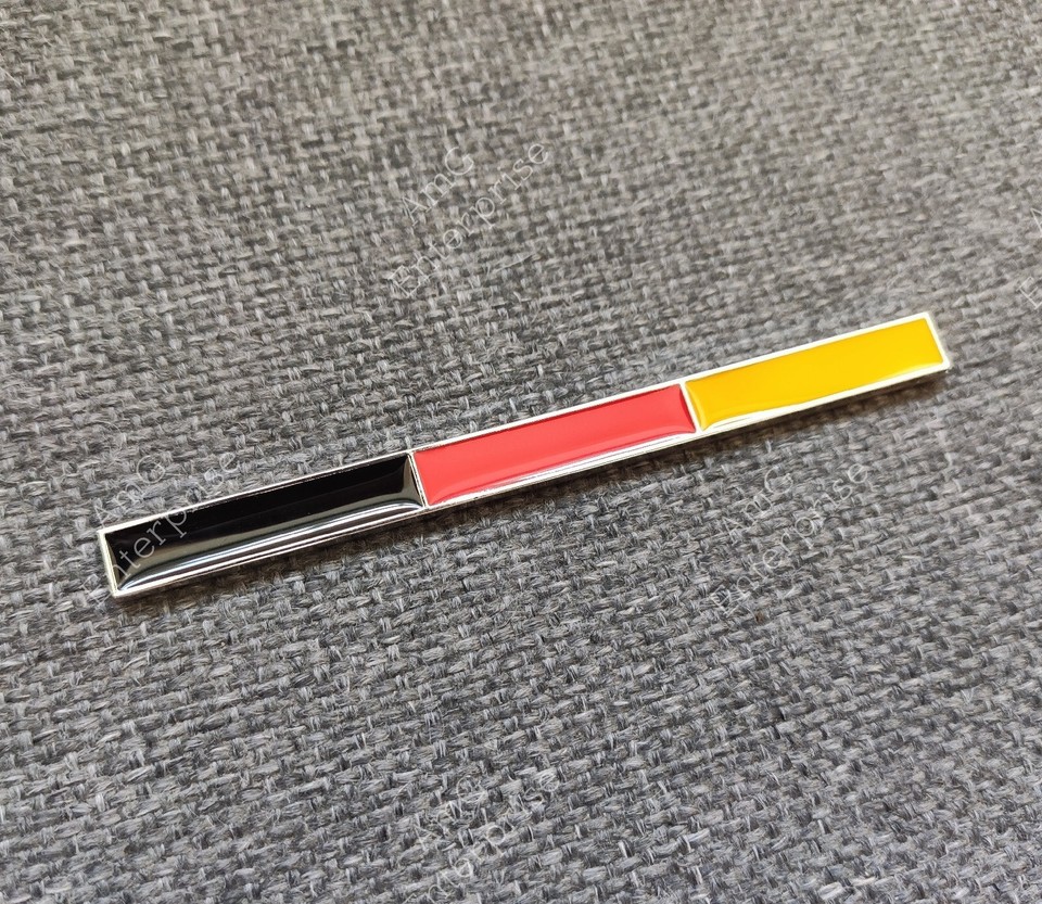 2 Adesivi Bandiera Germania In Alluminio Per Griglia Auto - Decorazione Universale