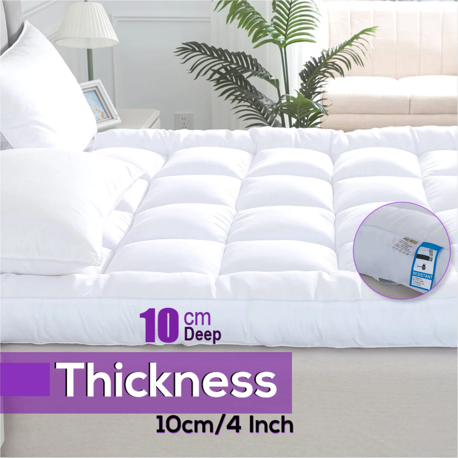 Mattress Toppers Microfiber 10cm Hotel Quality Box Stitch Anti Allergy All Sizes
Opens in a new wind