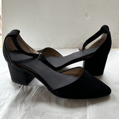 Call it Spring "Aiven" Shoes Size 9 M Suede Like Buckle Chunky Heel With Insert - Picture 8 of 11
