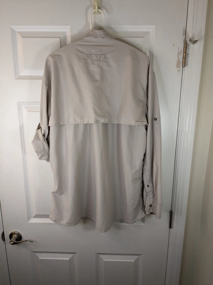 L. L. Bean, Men's, LS, Fishing Shirt, Beige, size L - Image 2 of 4