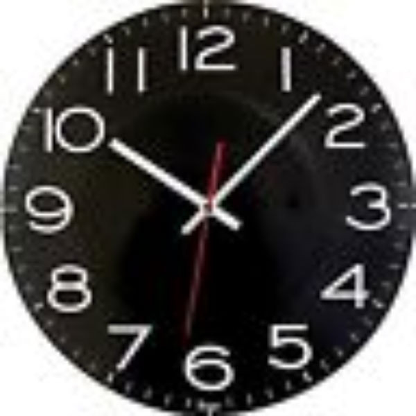 Artistic Products Timekeeper Black 11.5in Round Wall Clock Rimless Model 300BS