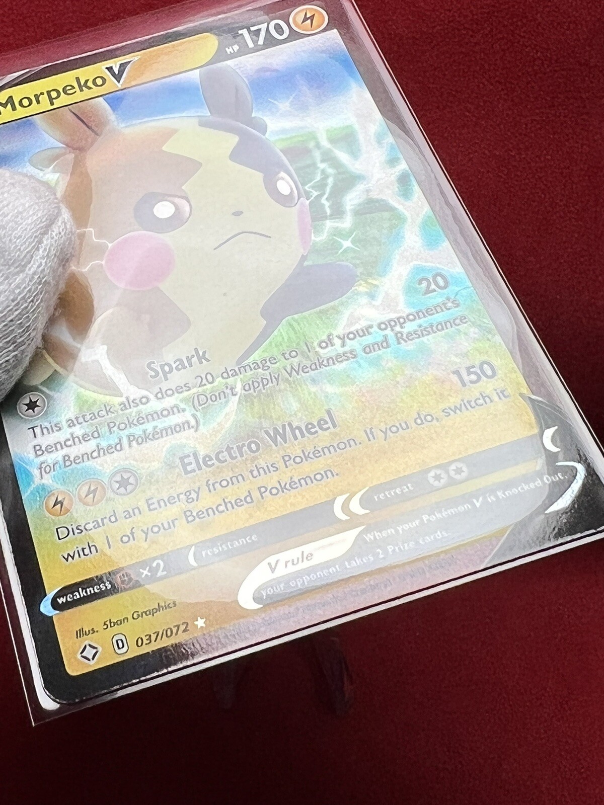 Pokémon Einzelkarte MORPEKO V 037/072 – Aus Shining Fates, Sammlerkarte Im Top-Zustand