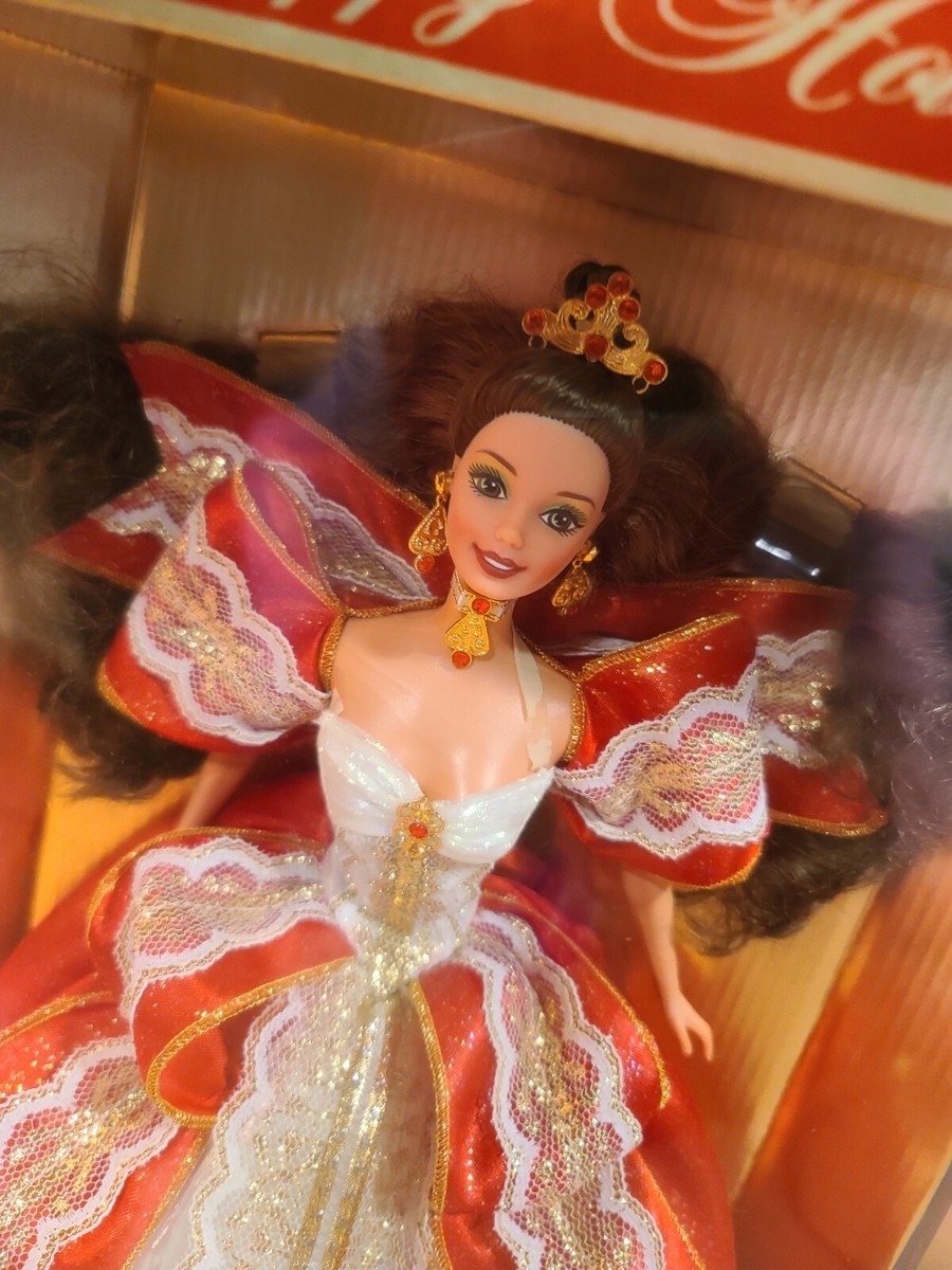 NEW! 1997 MATTEL ERROR HAPPY HOLIDAYS BARBIE! BOX HAS BLUE EYES