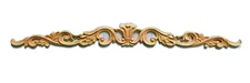 Unpainted Wood Carved Corner Slim Slender Onlay Applique Decal Home Deco.
