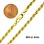 thumbnail 7 - 14K Gold over 925 Sterling Silver Diamond Cut Rope Chain Necklace All Sizes